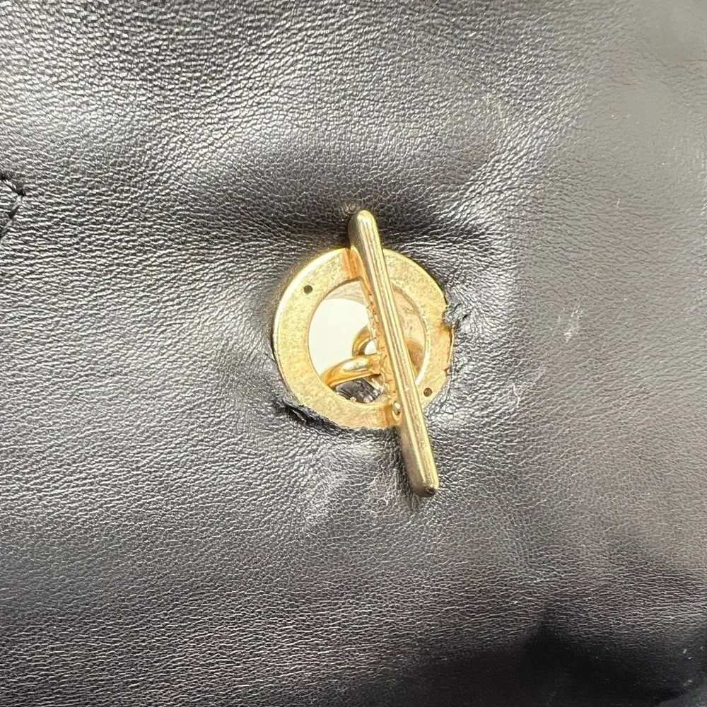 Chanel Large Trendy Top Handle Black Quilted Shoulder Hand Bag Gold Hardware